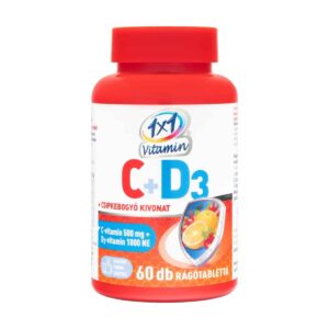 1x1 Vitaday C-vitamin 500mg + D3 1000NE rágótabletta naracs 60db (piros)