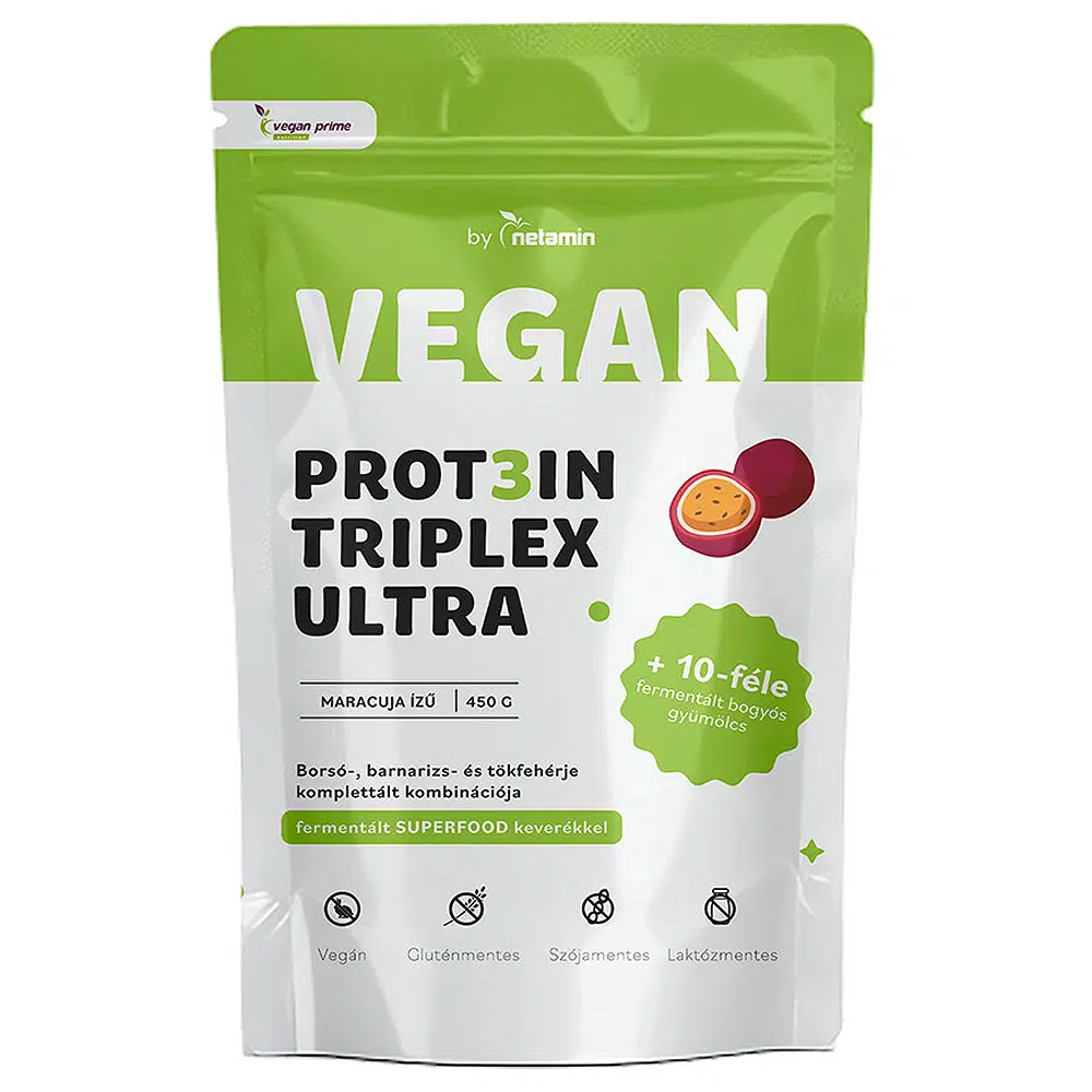 Netamin Vegan Prot3in Triplex Ultra Superfood keverékkel-Maracuja 450g
