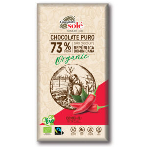 Chocolates Solé 73% Bio CHILIS Étcsokoládé 100g