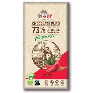 Chocolates Solé 73% Bio CHILIS Étcsokoládé 100g