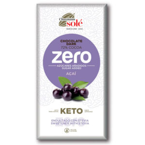 Chocolates Solé ZERO keto ACAI BOGYÓS csokoládé 100g