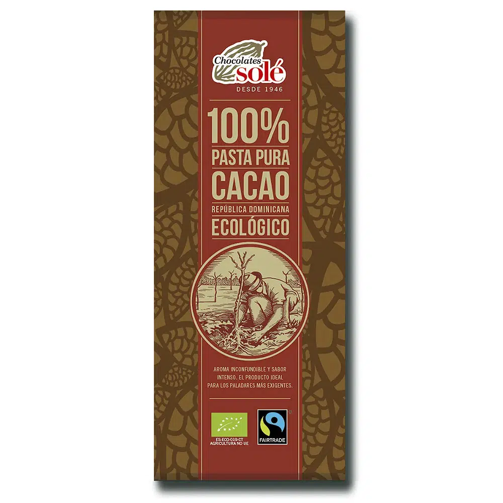 Chocolates Solé 100% Bio Étcsokoládé KICSI 25g (piros-barna)