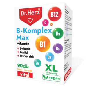 Dr. Herz XL B-Komplex Max+C-vitamin+Inozitol+Szerves Cink  90 db kapszula