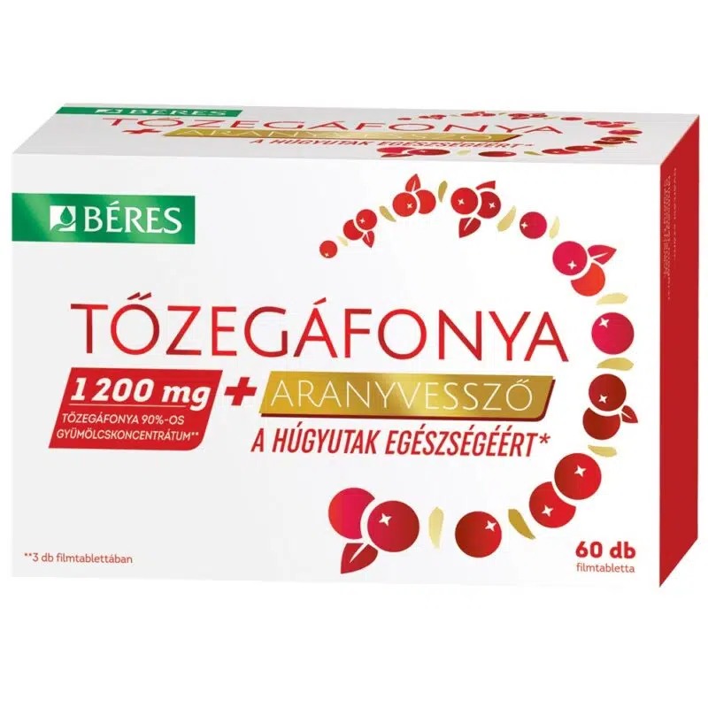 Béres Tőzegáfonya 1200mg+aranyvessző filmtabletta 60db