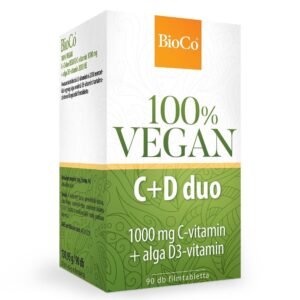 BioCo 100% VEGAN C+D Duo C-vitamin 1000mg + alga D3-vitamin filmtabletta -90db