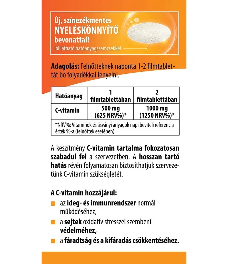 BioCo Csipkebogyós RETARD C-vitamin 500mg Családi csomag - 100db - Image 2