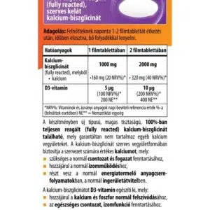 BioCo Kalcium-biszglicinát+D3-vitamin filmtabletta - 90db - Image 2