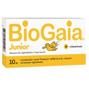 BioGaia Junior D-vitamin narancs rágótabletta 10db