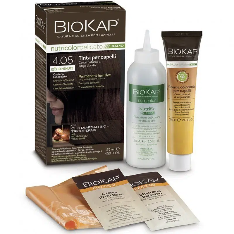 Biokap Nutricolor Rapid Tartós hajfesték Nr 4.05 Chocolate Chestnut 135ml