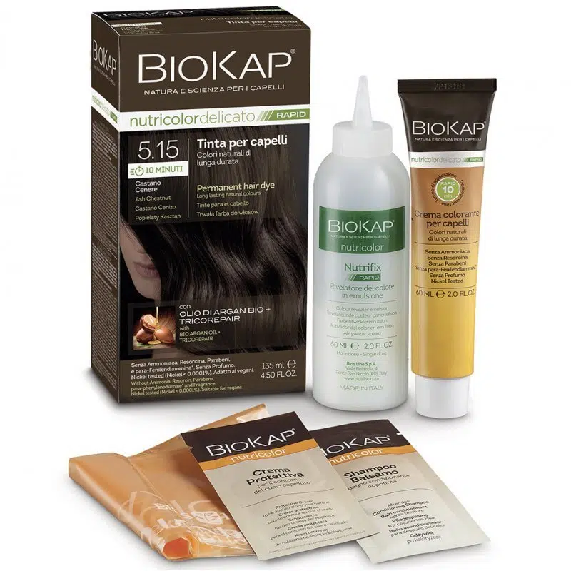 Biokap Nutricolor Rapid Tartós hajfesték Nr 5.15 Ash Chestnut 135ml