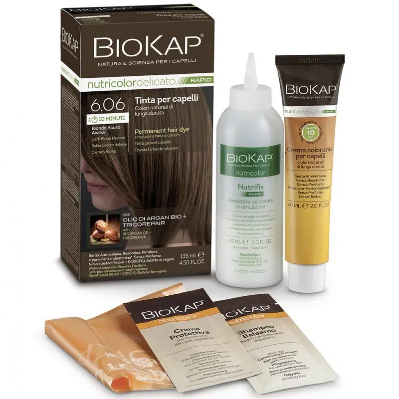 Biokap Nutricolor Rapid Tartós hajfesték Nr 6.06 Dark Blond Havana 135ml