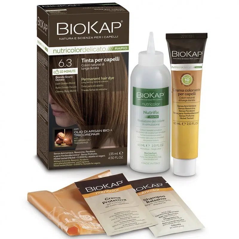 Biokap Nutricolor Rapid Tartós hajfesték Nr 6.3 Dark Golden Blond 135ml