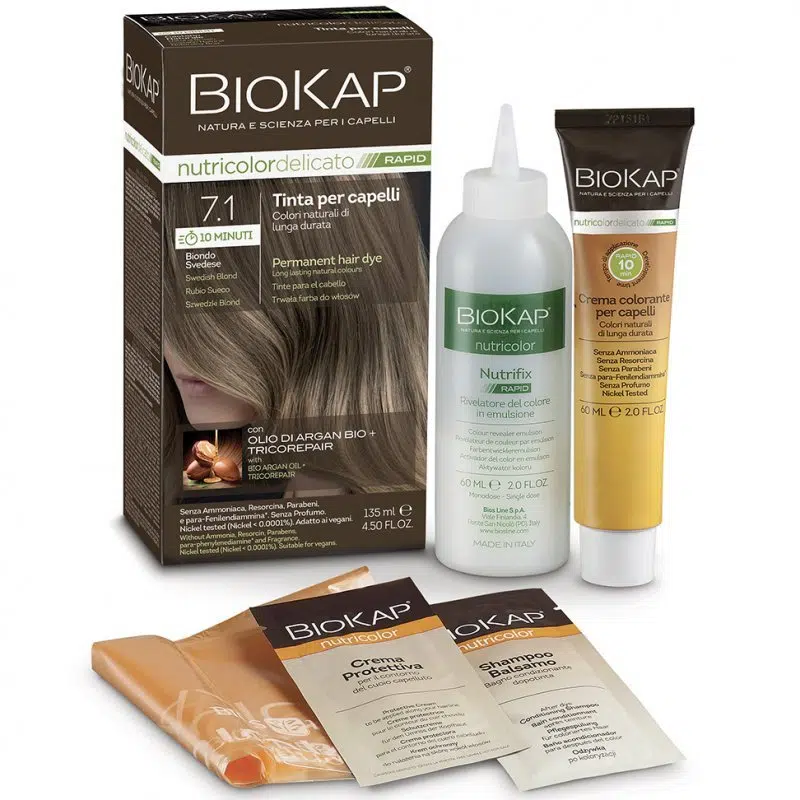Biokap Nutricolor Rapid Tartós hajfesték Nr 7.1 Swedish Blond 135ml