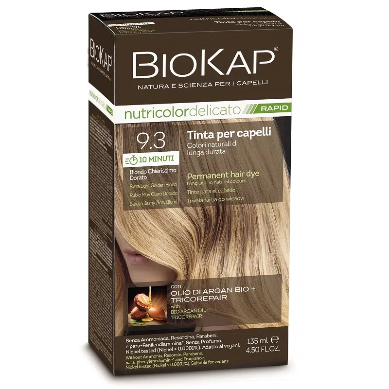 Biokap Nutricolor Rapid Tartós hajfesték Nr 9.3 Extra Light Blond 135ml