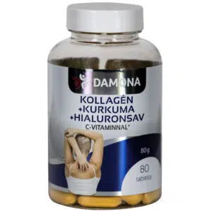Damona kollagén+kurkuma+hialuronsav+C-vitamin tabletta 80db