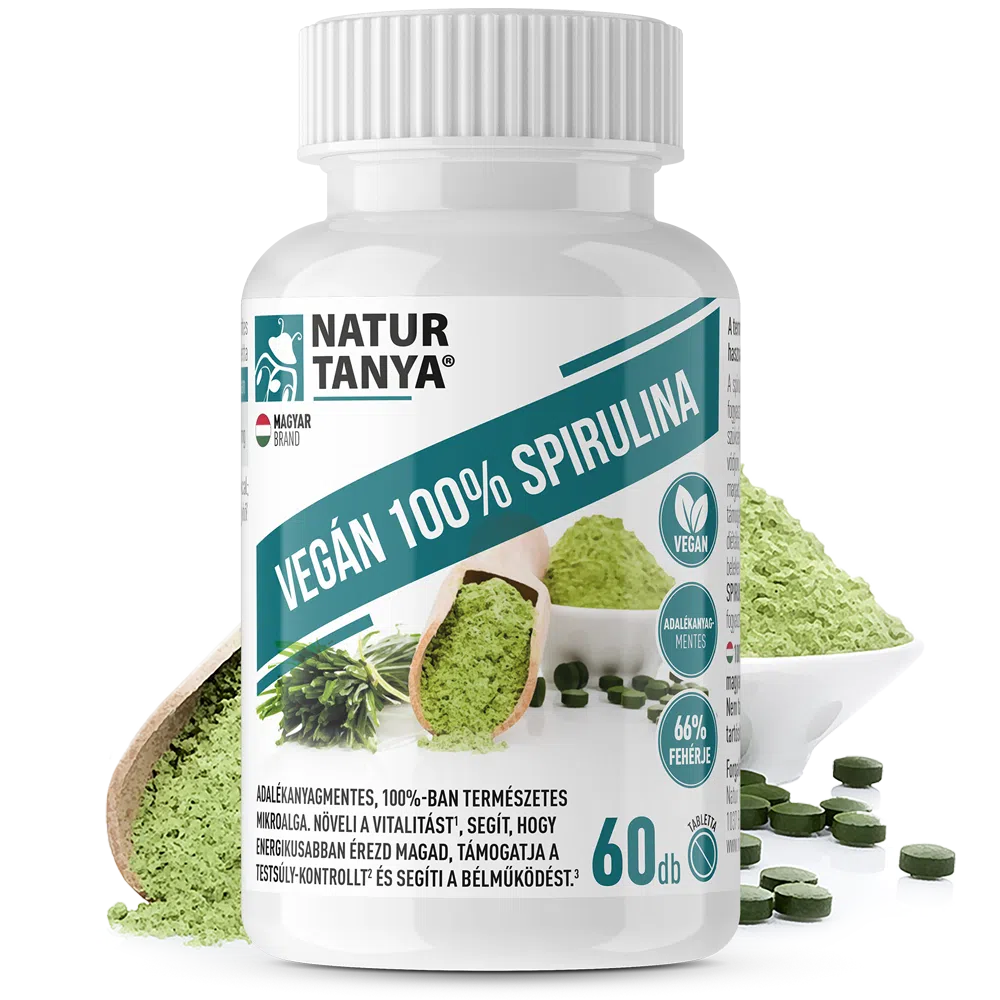 Natur Tanya Vegán 100% Spirulina tabletta 60db