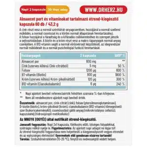 Dr. Herz Almaecet por + Biotin + Folsav kapszula - 60db - Image 2