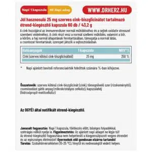 Dr. Herz Cink-Biszglicinát kapszula - 60db - Image 2