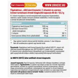 Dr. Herz Fügekaktusz + zöldkávé + C-vitamin kapszula - 60db - Image 2