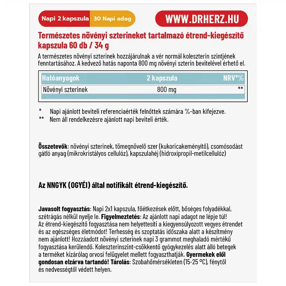 Dr. Herz Koleszterin Optimum Plus kapszula - 60db - Image 2