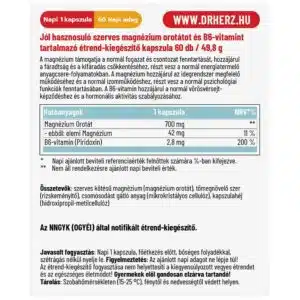 Dr. Herz Magnézium Orotát+B6-vitamin kapszula - 60db - Image 2