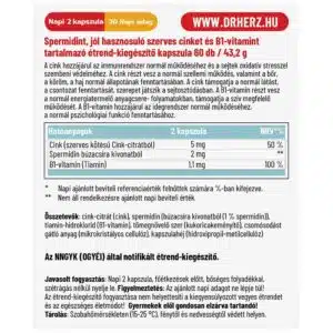 Dr. Herz Spermidin PLUS+Inulin+B1-vitamin kapszula - 60db - Image 2