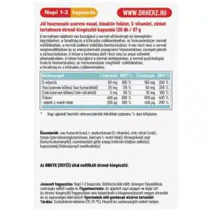 Dr. Herz Szerves Vas komplex+C-vitamin+Szerves Cink+Folát XXL kapszula - 120db - Image 2