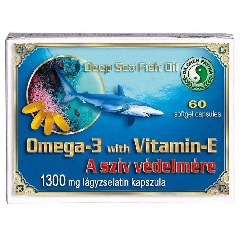 Dr.chen Omega-3 + E-vitamin kapszula 1300 mg 60 db