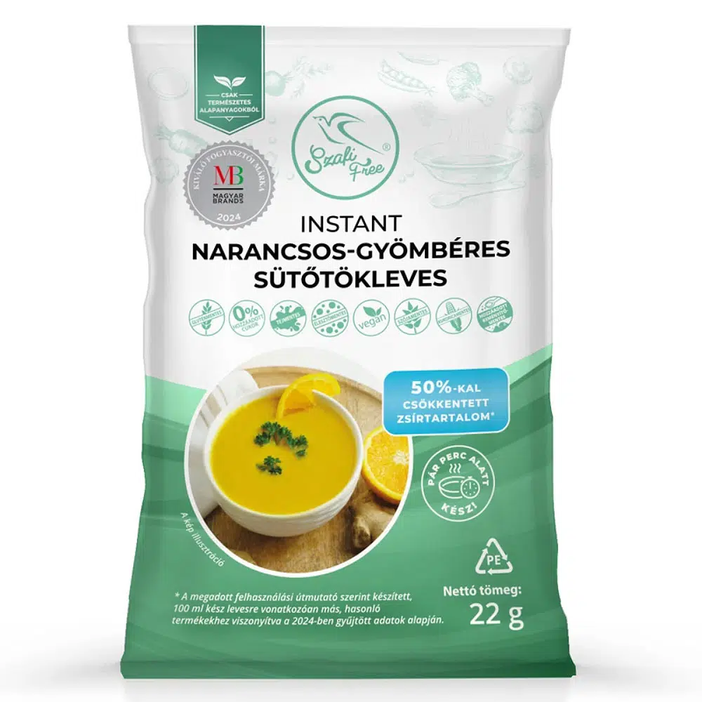 Szafi Free narancsos-gyömbéres sütőtökleves 22 gr.