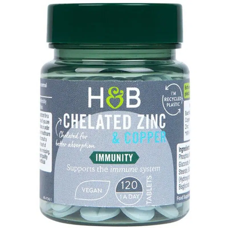 H&B Cink 15 mg+Réz tabletta 120 db (KICSI!)