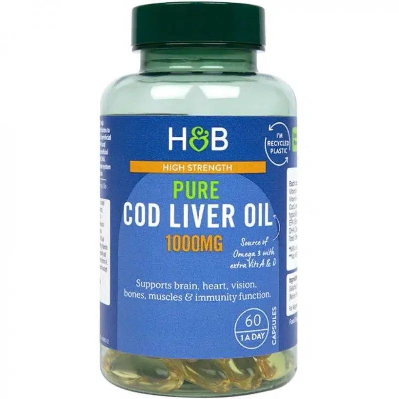H&B Csukamájolaj (Cod Liver) kapszula 1000 mg 60 db