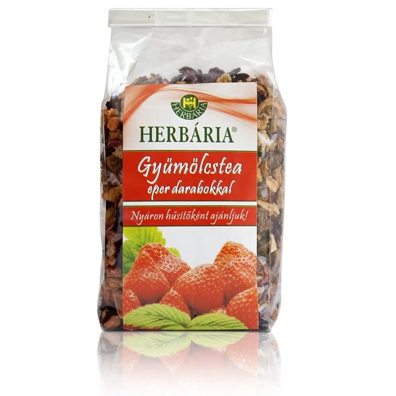 Herbária gyümölcstea eper darabokkal 120g