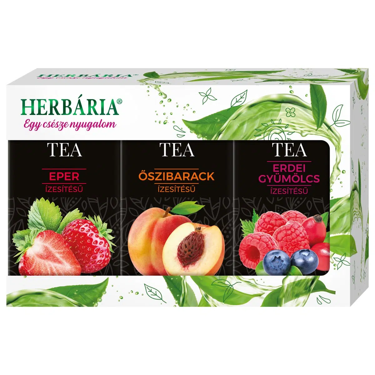 Herbária Triopack fekete tea (erdei gyümölcs