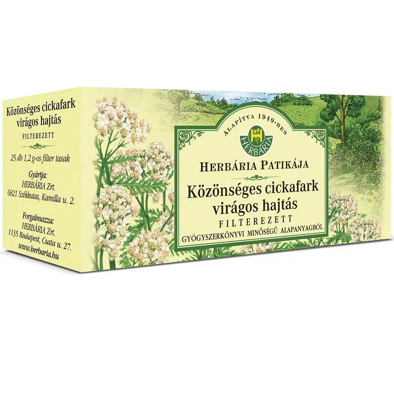 Herbária Közönséges cickafark virágos tea filteres 25x