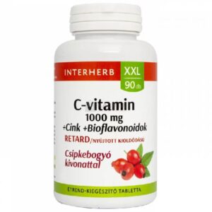 Interherb XXL C-vitamin 1000mg +cink+bioflavonoidok retard tabletta  90db