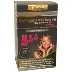 JutaVit Collagen Exclusive gumivitamin 60db (MEGGY-MÁLNA ÍZŰ)