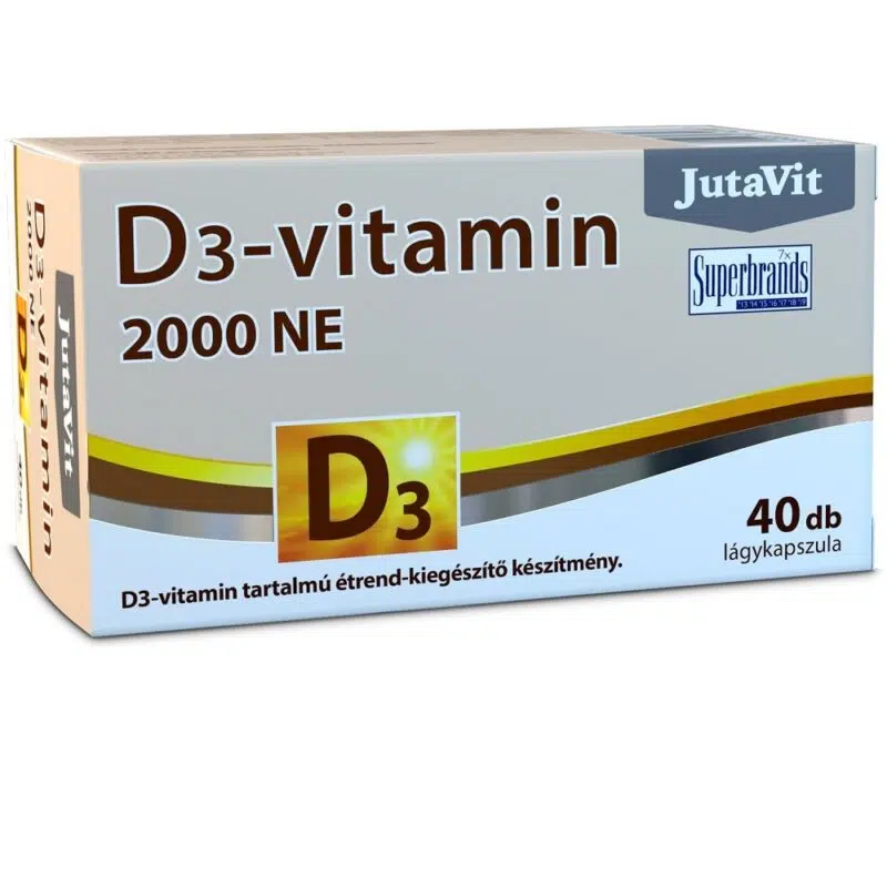 JutaVit D3-vitamin 2000NE lágykapszula 40db