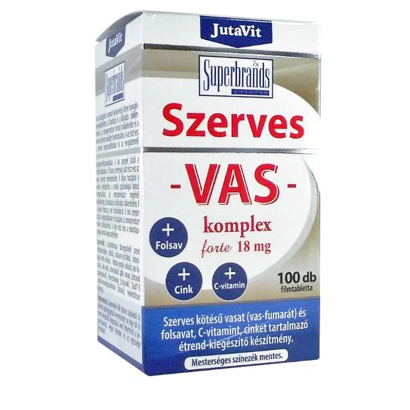 JutaVit Szerves Vas-komplex Forte 18mg 100x
