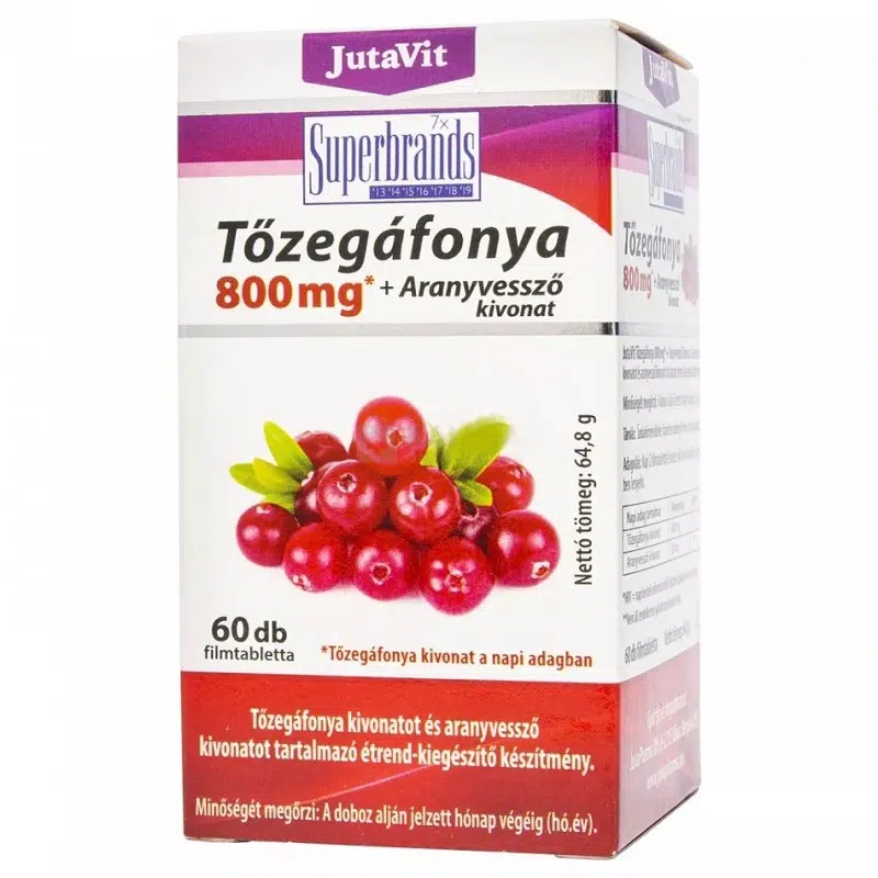 Jutavit tőzegáfonya + aranyvessző filmtabletta 60db
