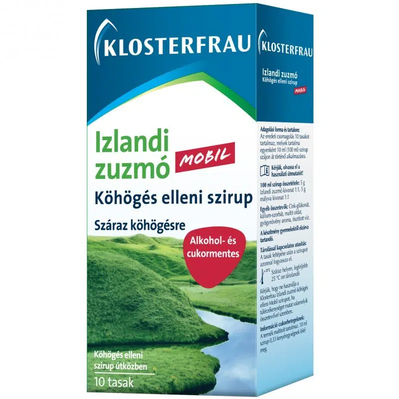 Klosterfrau Izlandi zuzmó köhögés elleni szirup MOBIL 10x10ml tasak