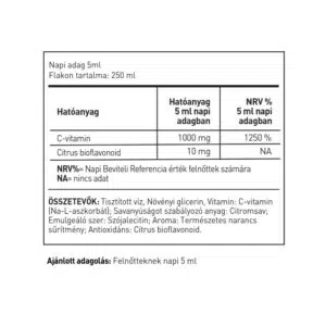 LipoCell C1000 liposzómás C-vitamin narancs ízű ital - 500ml - Image 2