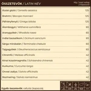 Myrobalan DranPa - agyserkentő, memóriajavító kapszula - 60db - Image 2
