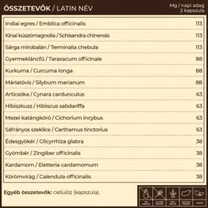 Myrobalan LivR májtisztító- és regeneráló kapszula - 60db - Image 2