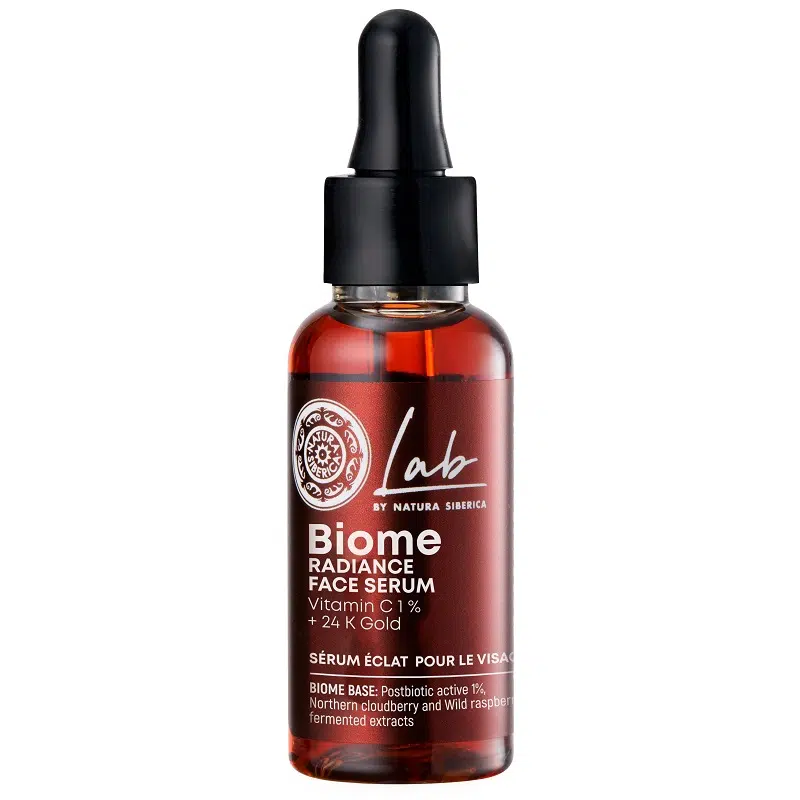 Natura Siberica Lab Biome Radiance C-vitaminos arcszérum 24k arannyal 30ml