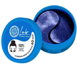 Natura Siberica Lab Biome Ragyogásfokozó és hidratáló éjszakai hidrogél szemmaszk Hialuronsav + C-vitamin 60db (SÖTÉTKÉK)