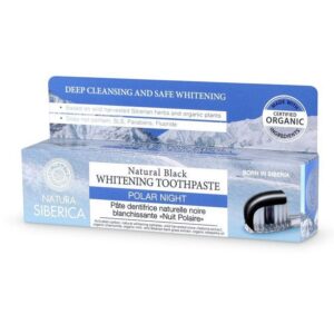 Natura Siberica Polar Night natúr fekete fogkrém fehérítő hatással 100g
