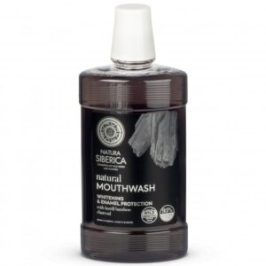 Natura Siberica Természetes Szájvíz fehérítő és zománcvédő kuril bambusz-szénnel 520ml