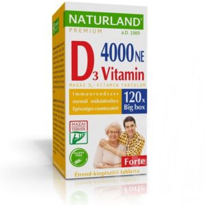 Naturland D3-vitamin 4000NE forte tabletta Prémium 120db