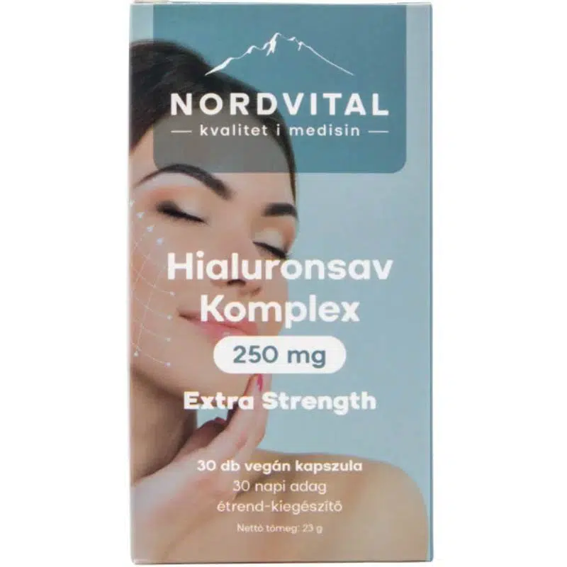 Nordvital Hialuronsav komplex 30 db vegán kapszula