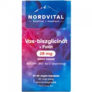 Nordvital Vas-biszglicinát 60 db vegán kapszula